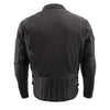 Milwaukee Leather LKM1765 Men's Side Lace Vented Scooter Jacket with Gun Pocket