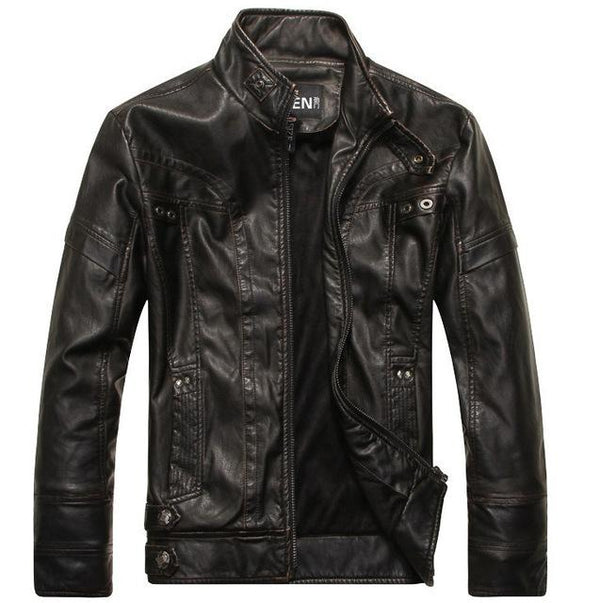 New arrive brand motorcycle leather jacket men men's leather jackets